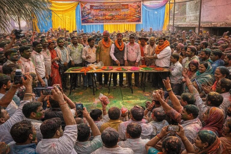 मछुआ महासंघ के नेतृत्व में होली मिलन समारोह मनाया गया